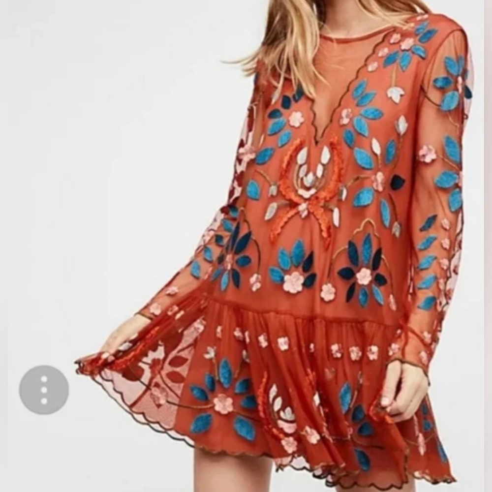 Free People Hearts are wild and free mini dress, Size S